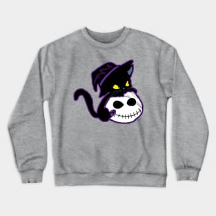 black cat and Pumpkin Crewneck Sweatshirt